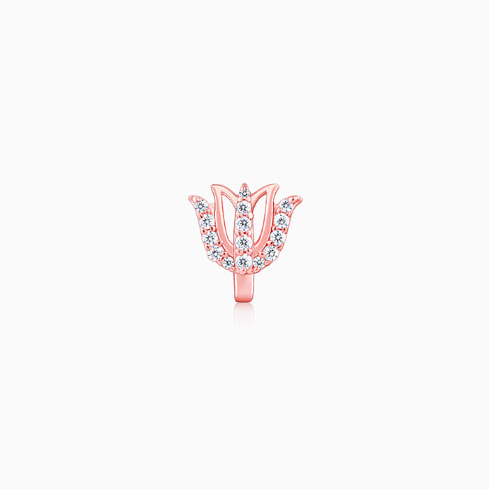 Rose Gold Thamara Nose Pin (Clip on)