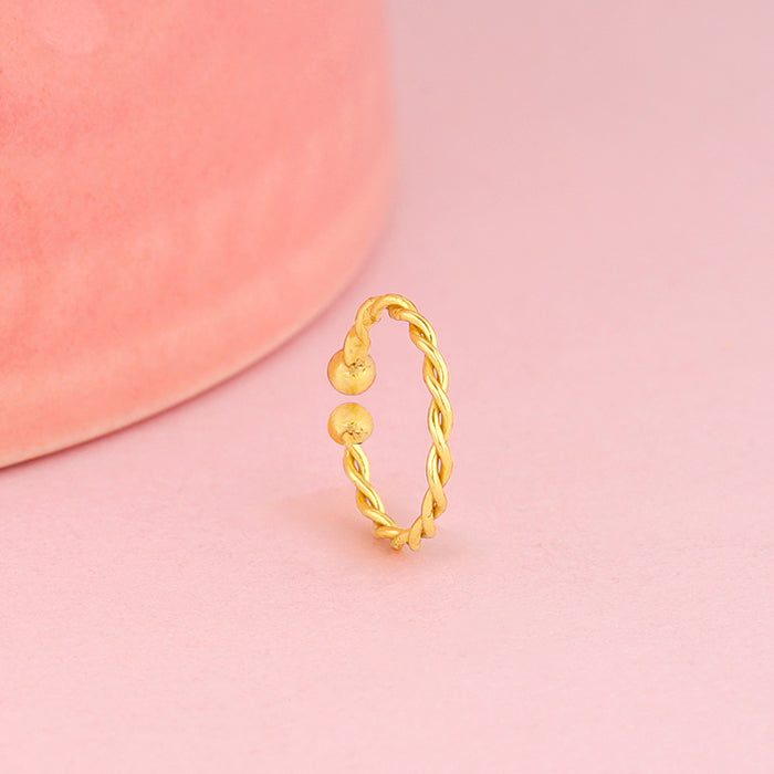 Golden Twisted Nose Ring