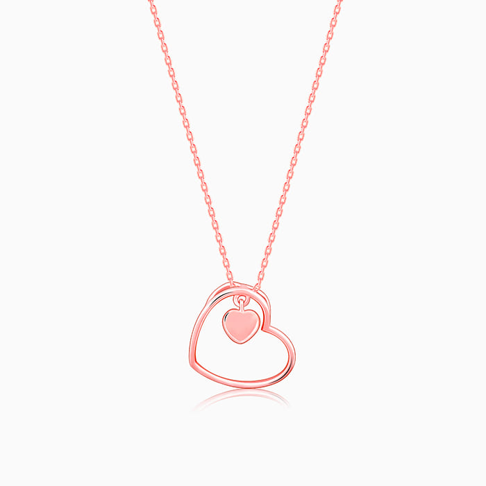 Anushka Sharma Rose Gold Heart Necklace