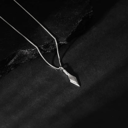 Silver Kite Pendant with Box Chain For Him