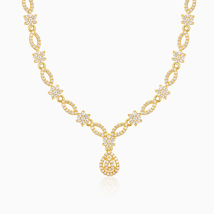 Golden Zircon Shine Elegant Necklace – GIVA Jewellery