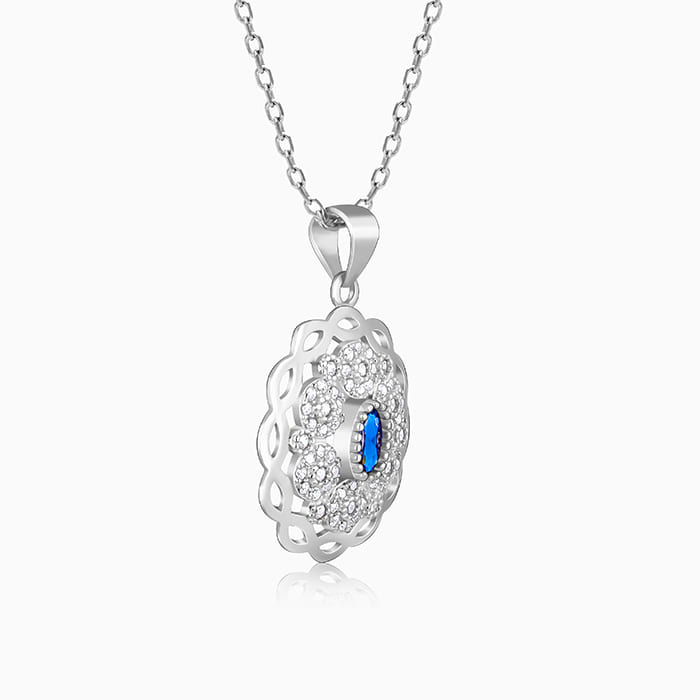 Silver In All Its Finery Pendant With Link Chain