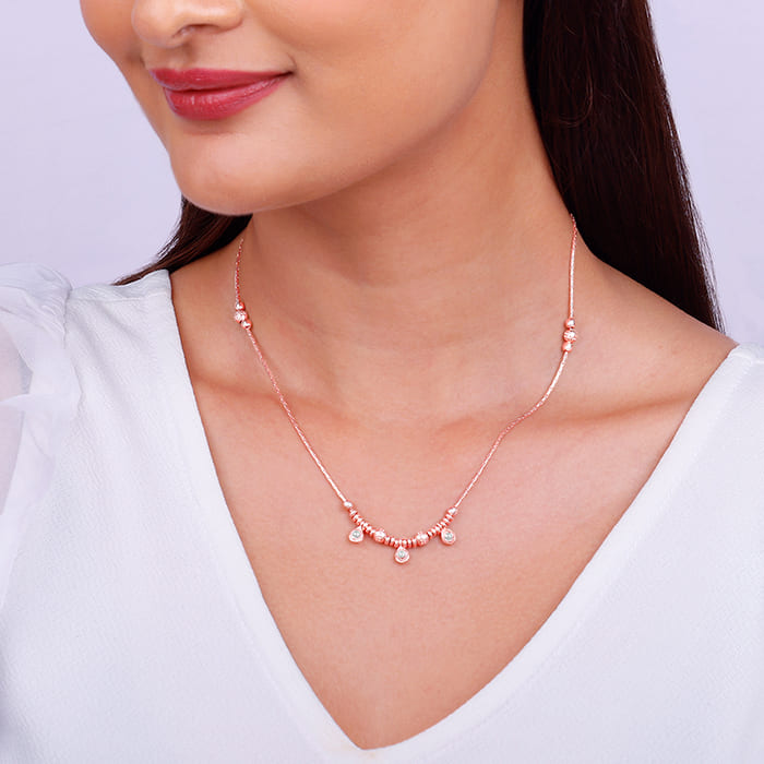 Rose Gold Elegant Charm Necklace