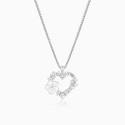 Silver Heartstring Pendant With Link Chain