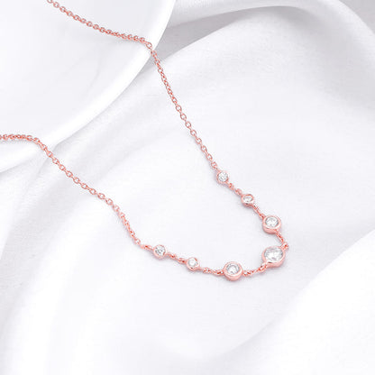 Rose Gold Stoned Necklace