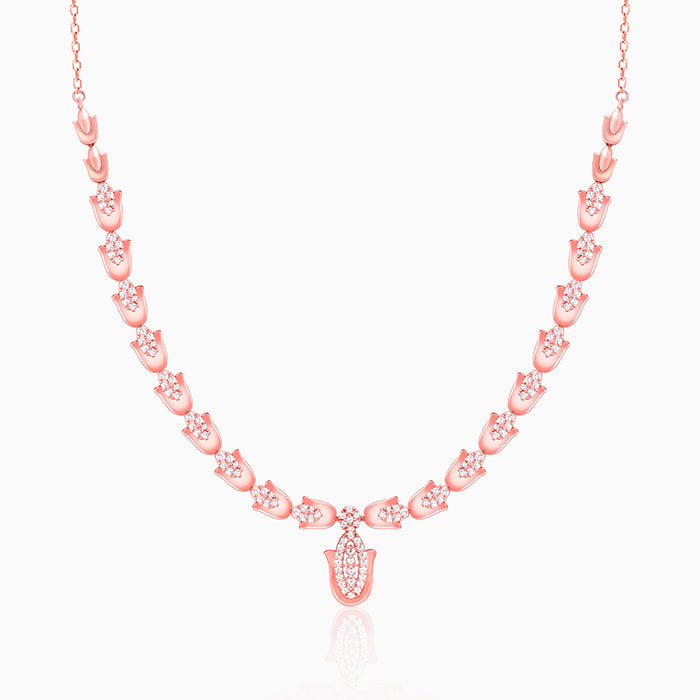 Rose Gold Classic Hamsa Necklace