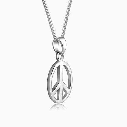 Silver Heavenly Peace Pendant With Box Chain For Him