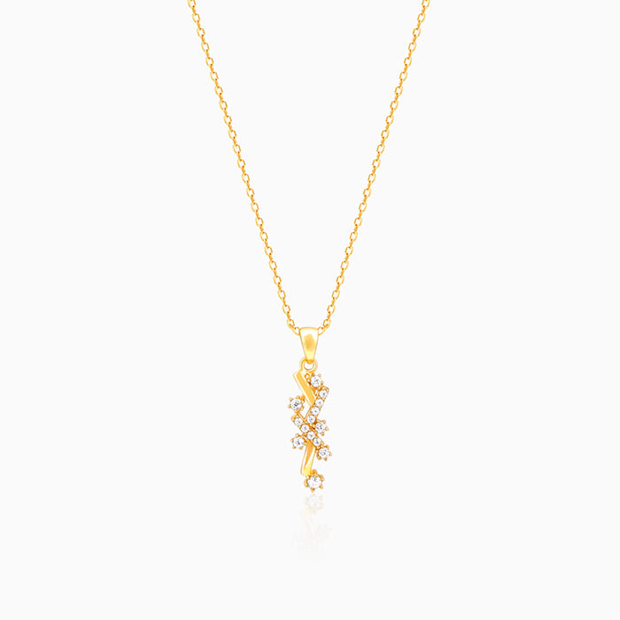 Golden Zigzag Pendant With Link Chain – GIVA Jewellery