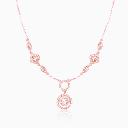 Rose Gold Radiant Halo Necklace