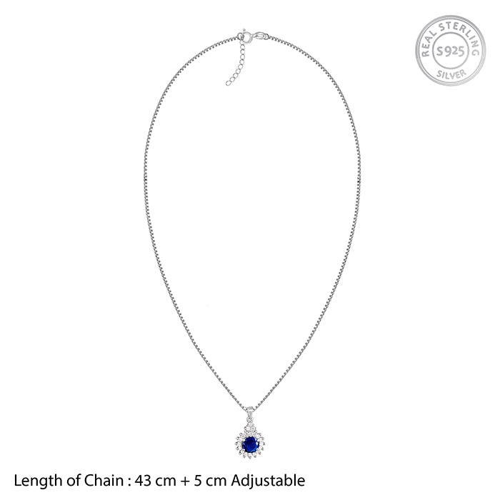 September Celtic Birthstone Pendant Necklace, Synthetic Sapphire & Sterling  Silver, Trinity Knot Design – Celtic Lands