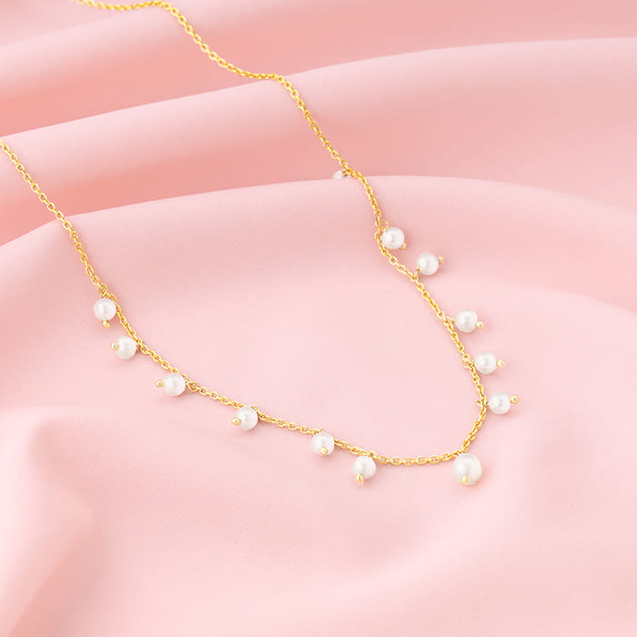 Pearl Beaded Necklace | 18ct Gold Plated/Pearl | Missoma