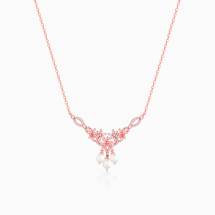 Rose Gold Glow In Musli Necklace