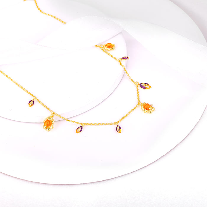 Golden Classic Bell Mallow Necklace