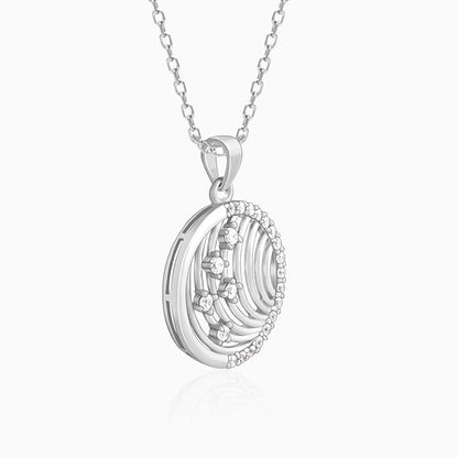 Silver Joyful Pendant With Link Chain