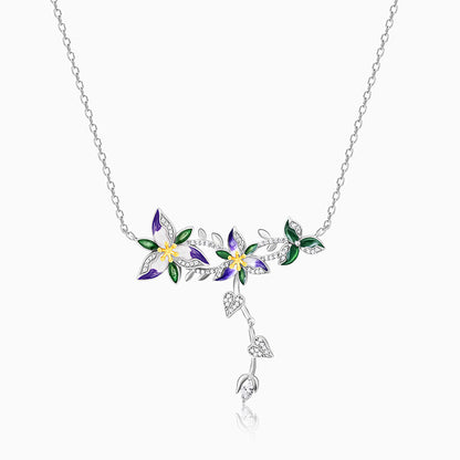 Silver Trillium Necklace