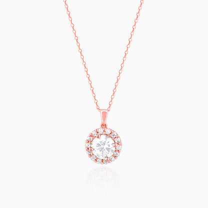 Rose Gold Eve Beauty Pendant With Link Chain