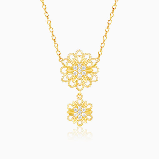 Golden Blooming Flower Necklace