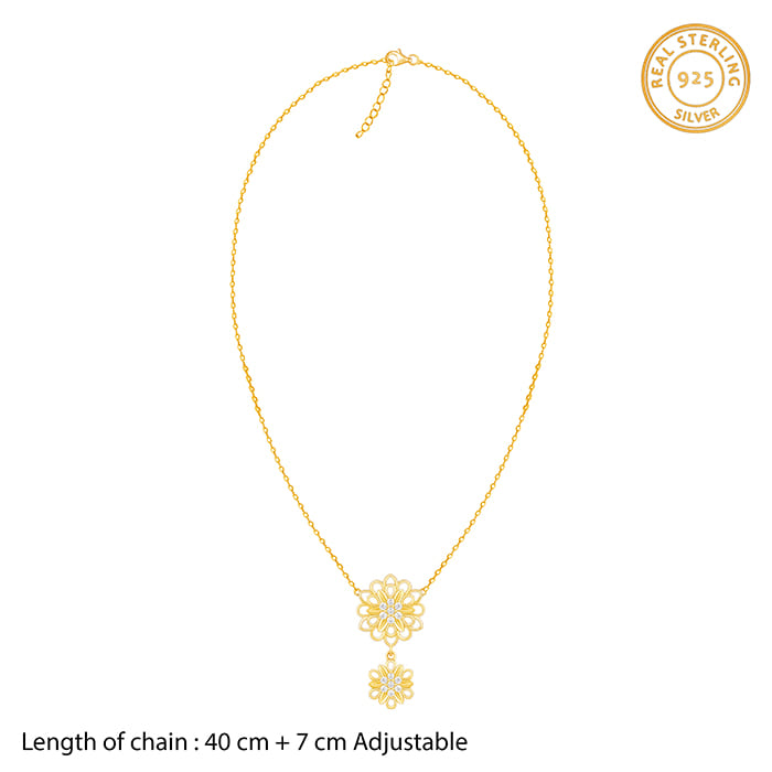 Golden Blooming Flower Necklace