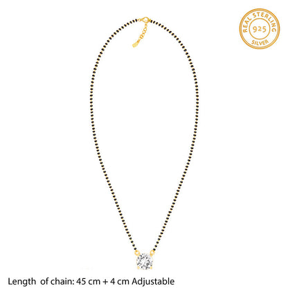 Golden Classic Solitaire Mangalsutra