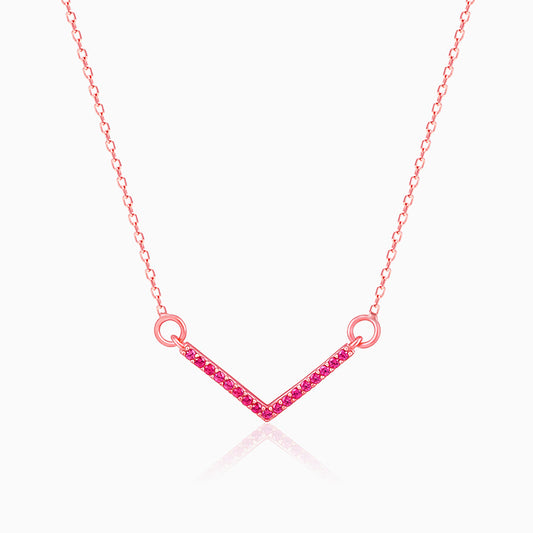 Rose Gold Blushing V Necklace