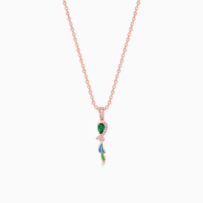 Rose Gold Feather In Your Pendant With Link Chain