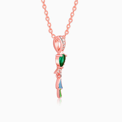 Rose Gold Feather In Your Pendant With Link Chain