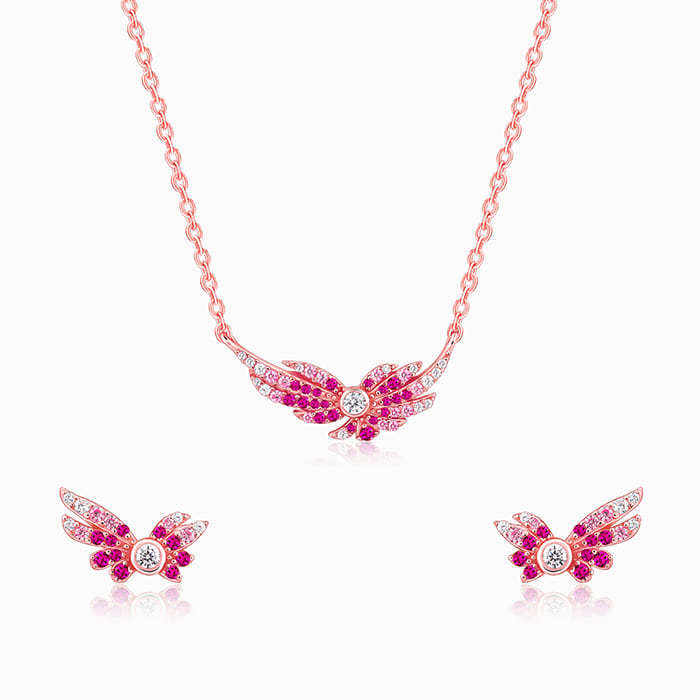 Rose Gold Fly In Pink Set