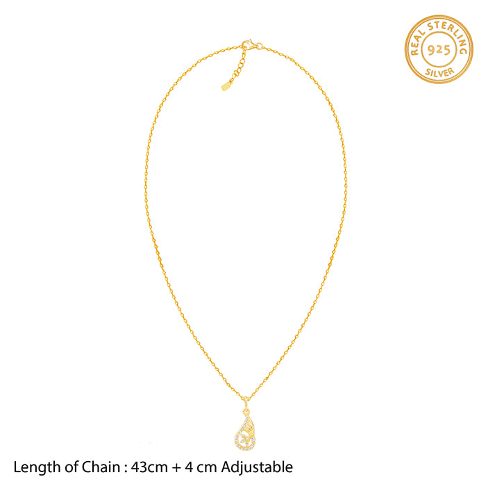 Golden Aria Pendant with Link Chain