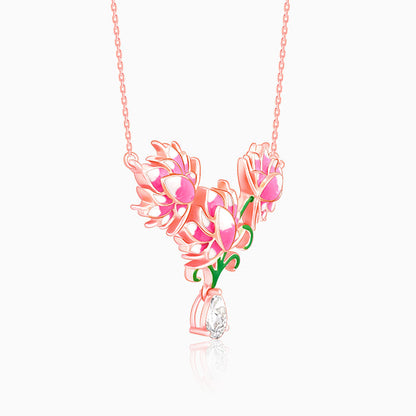 Rose Gold Bewitching Brahma Kamal Necklace