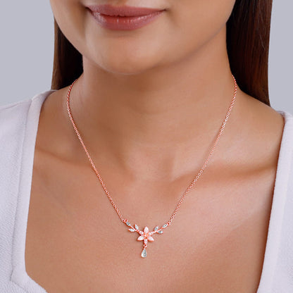 Rose Gold One in a Trillium Necklace