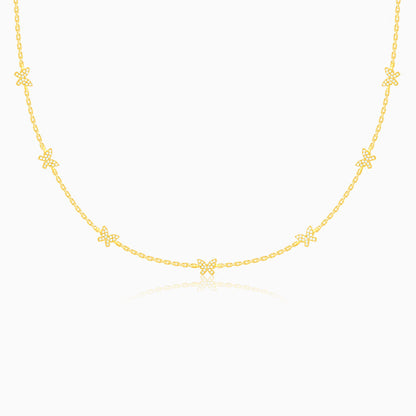 Golden Butterfly Studded Affair Necklace