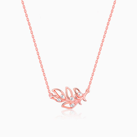 Rose Gold Saumya Mor Pankh Necklace