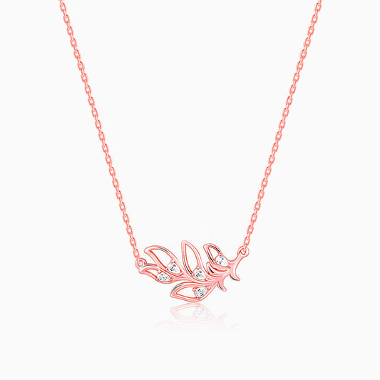 Rose Gold Saumya Mor Pankh Necklace