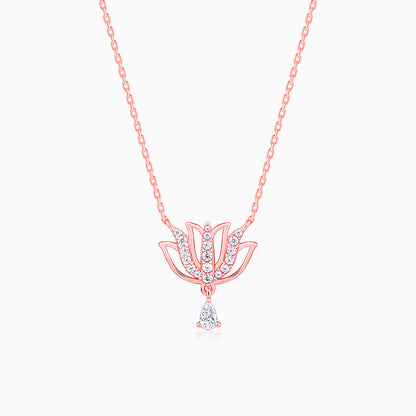 Rose Gold Thamarai Necklace