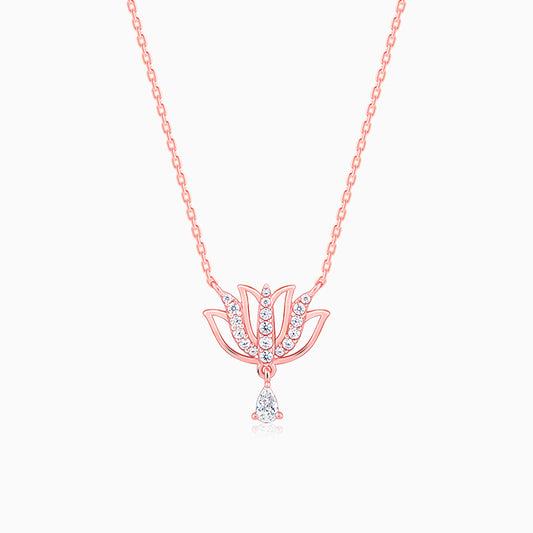 Rose Gold Thamarai Necklace