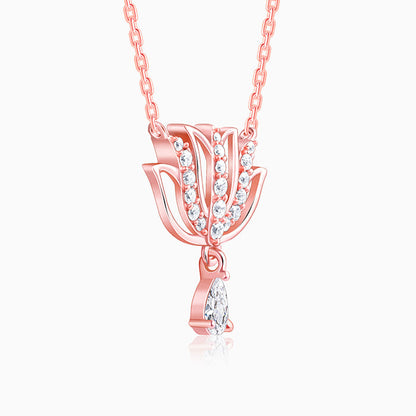 Rose Gold Thamarai Necklace