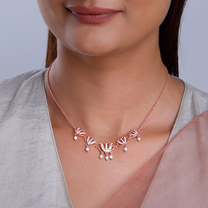 Rose Gold Saumya Alli Necklace