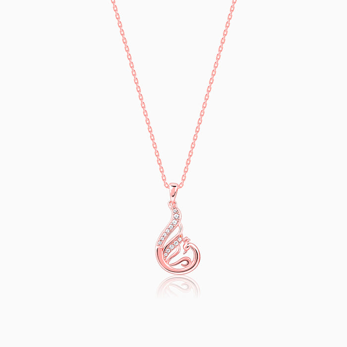 Rose Gold Ramaniya Morni Pendant With Link Chain