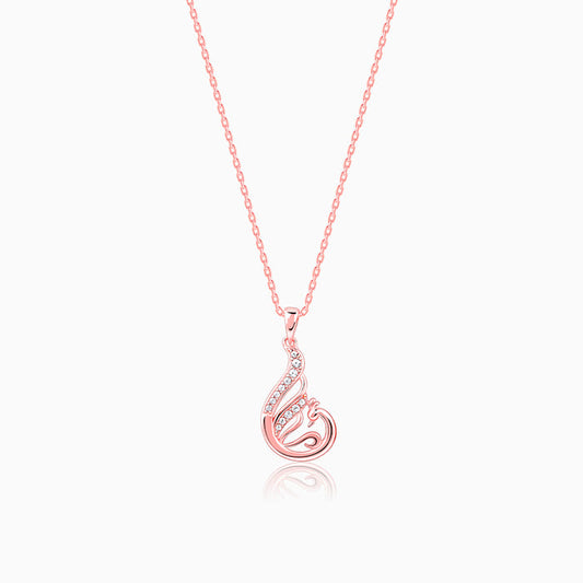 Rose Gold Ramaniya Morni Pendant With Link Chain