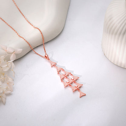 Rose Gold Baum Pendant With Link Chain