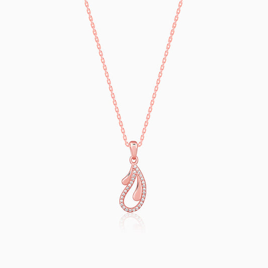 Rose Gold Specially You Pendant With Link Chain