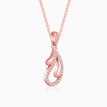 Rose Gold Specially You Pendant With Link Chain