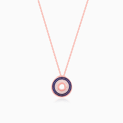 Rose Gold Glittering Joy Pendant With Link Chain