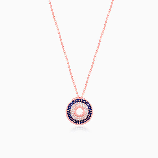 Rose Gold Glittering Joy Pendant With Link Chain