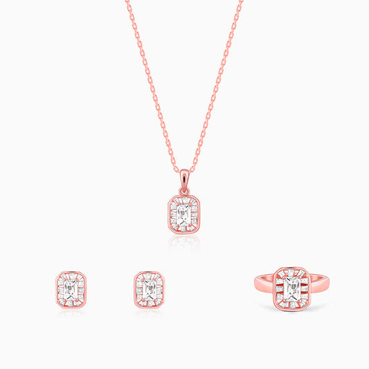 Rose Gold Joyful Square Set Of Three