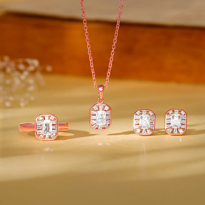 Rose Gold Joyful Square Set Of Three