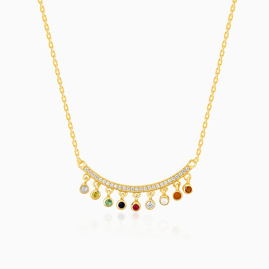 Golden Navratan Necklace