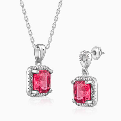 Silver Pink Square Set