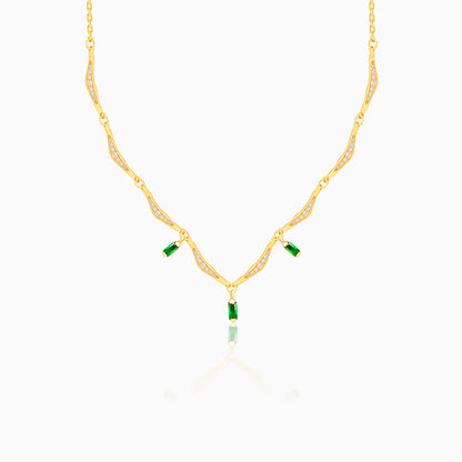 Golden Emerald Tranquility Necklace