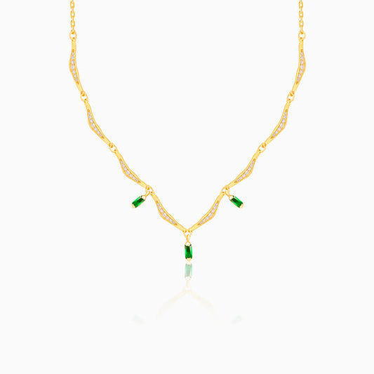 Golden Emerald Tranquility Necklace